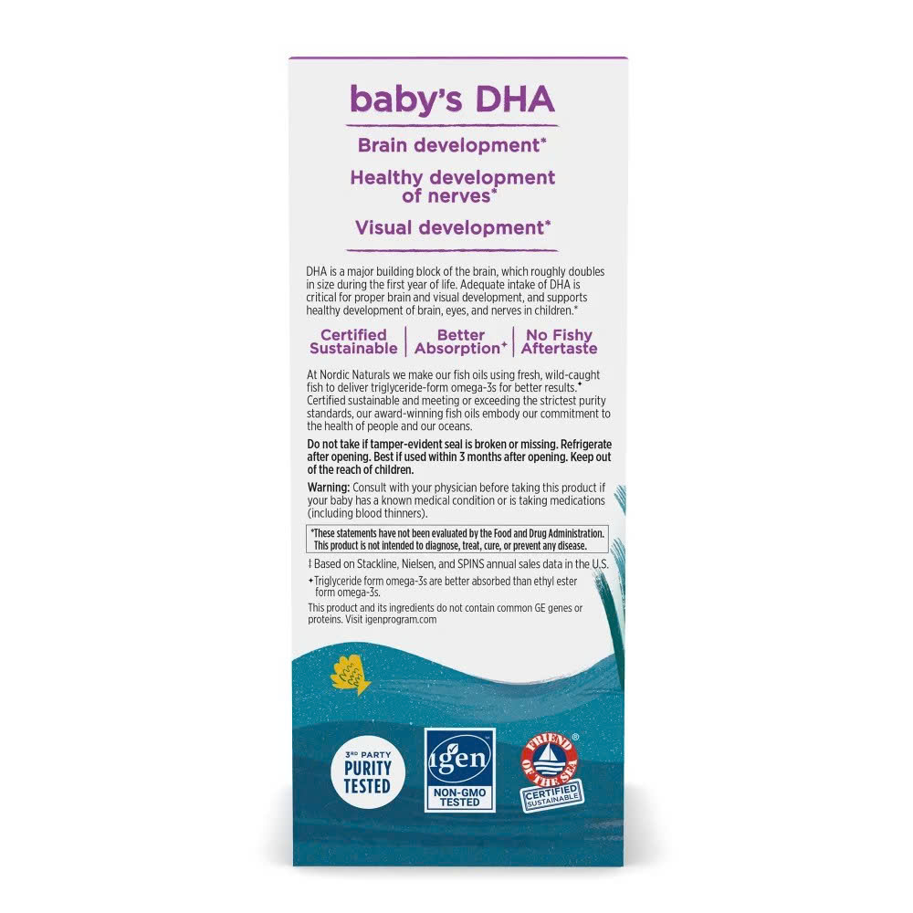 Nordic Naturals Baby's DHA – Dưỡng Chất Vàng Phát Triển Trí Não & Thị Lực Cho Bé