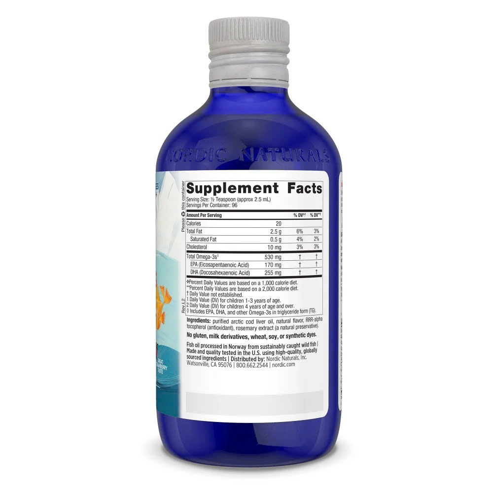 Nordic Naturals Children's DHA – Dầu Gan Cá Tuyết Bắc Cực Phát Triển Trí Não & Thị Lực Toàn Diện Cho Bé