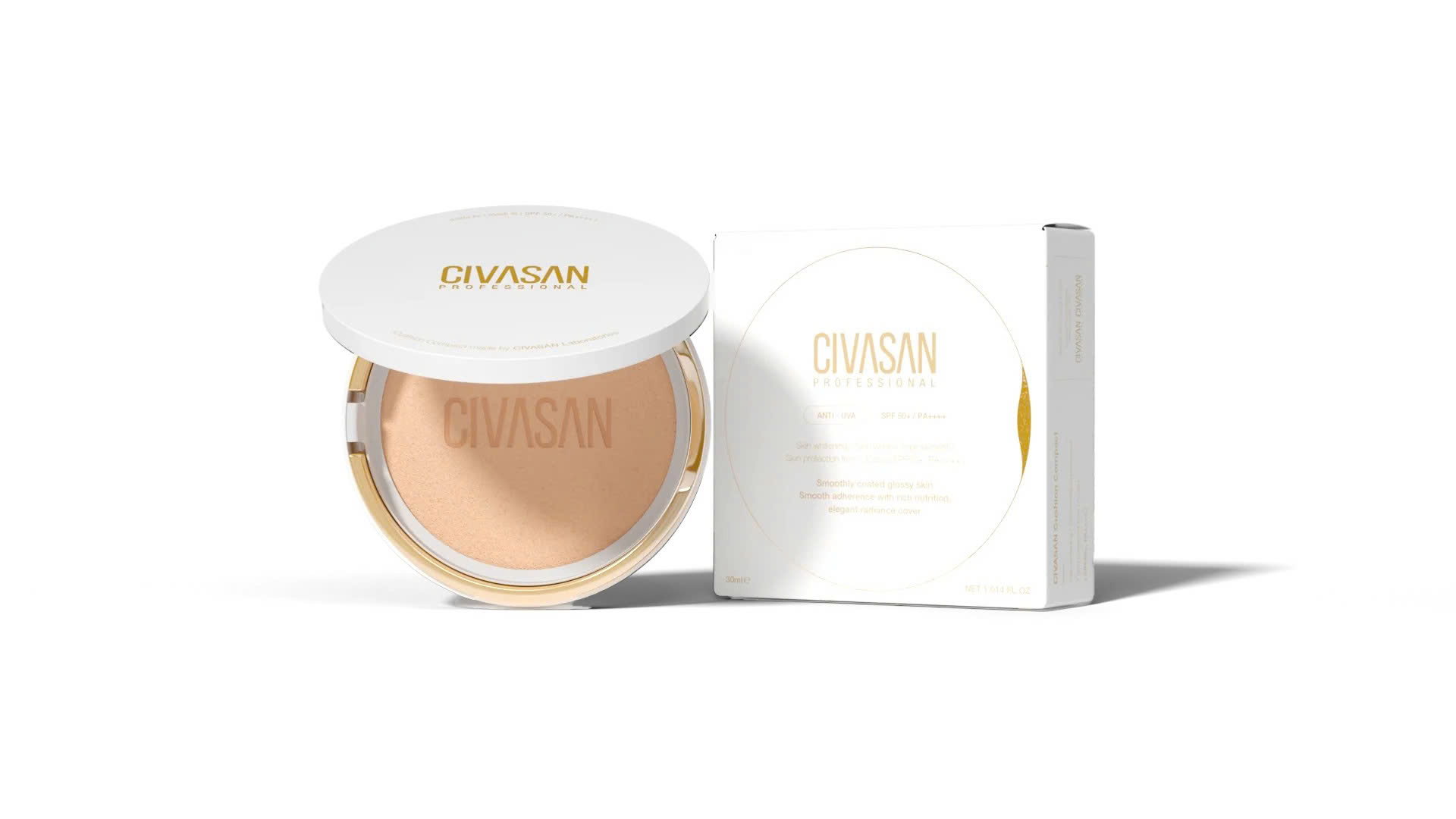 Civasan Cushion Compact – Phấn Nước Trị Liệu Đa Năng: Dưỡng Trắng, Chống Nhăn & Bảo Vệ Da