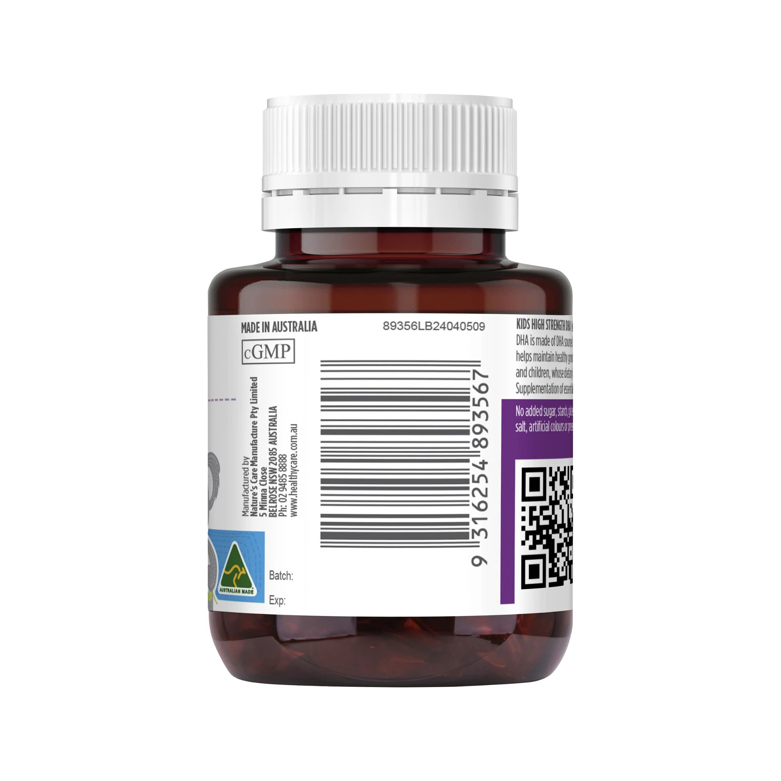 Healthy Care Kids High Strength DHA – Bổ Sung DHA Từ Tảo Giúp Trẻ Phát Triển Trí Não & Thị Lực