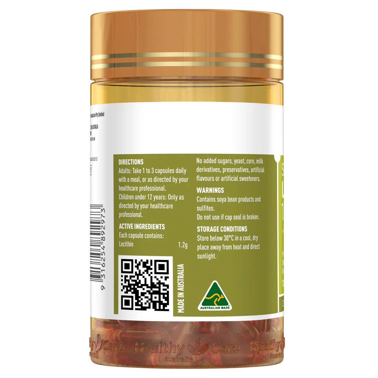 Healthy Care Super Lecithin 1200mg – Giải Pháp Vàng Cho Sức Khỏe Nội Tiết & Chức Năng Gan