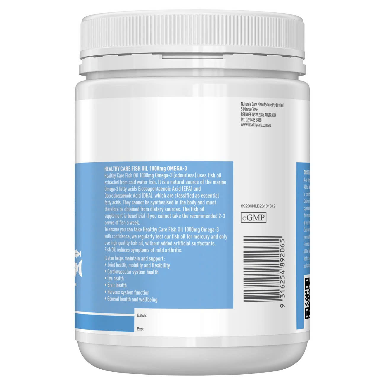 Healthy Care Fish Oil 1000mg Omega-3 (400 Viên) – Dầu Cá Giải Pháp Chăm Sóc Sức Khỏe Toàn Diện Từ Úc