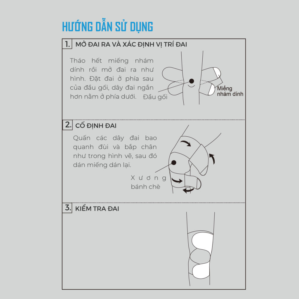 Đai Hỗ Trợ Đầu Gối, Băng Đầu Gối Bonbone FREE KNEE SUPPORTER KI