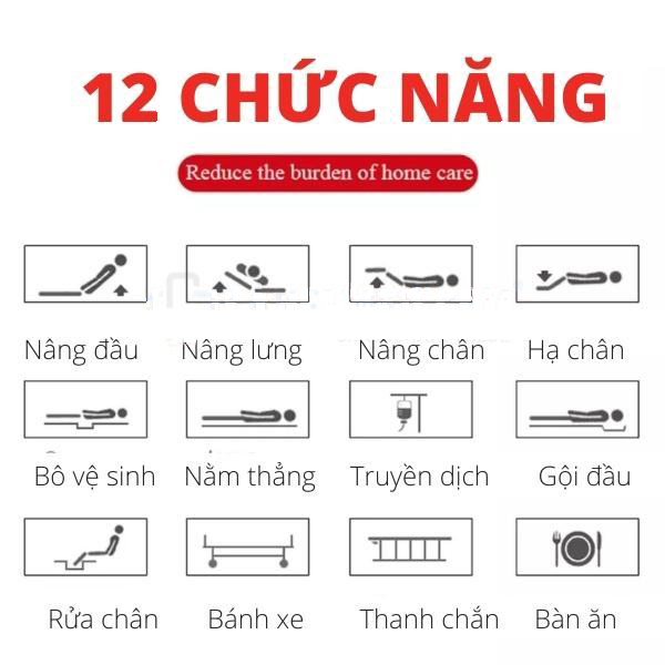 Giường Y Tế 5 Tay Quay, Có Bô Vệ Sinh NARITA XSJ-III