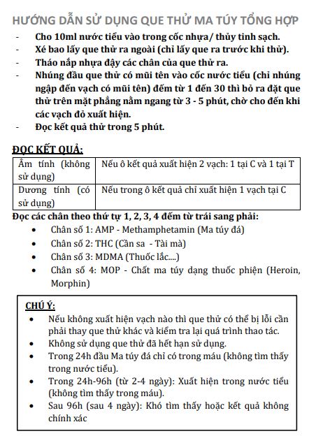 Bộ Kit Test Xét Nghiệm Nhanh Chất Gây Nghiện Bằng Nước Tiểu FASTEP