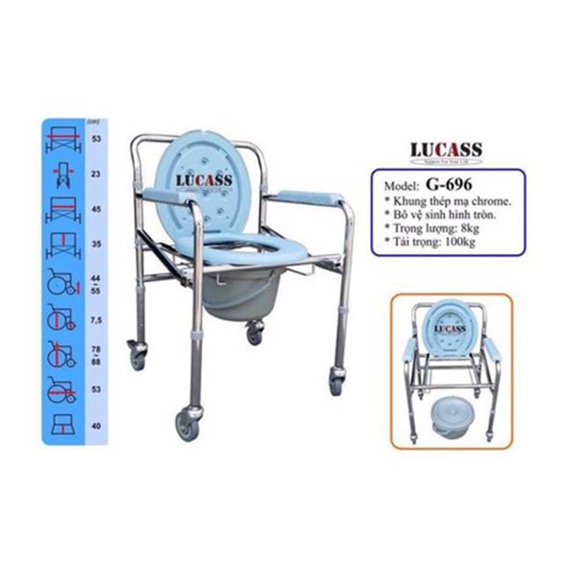 Ghế Bô Vệ Sinh Có Bánh Xe Lucass G-696 (G696)