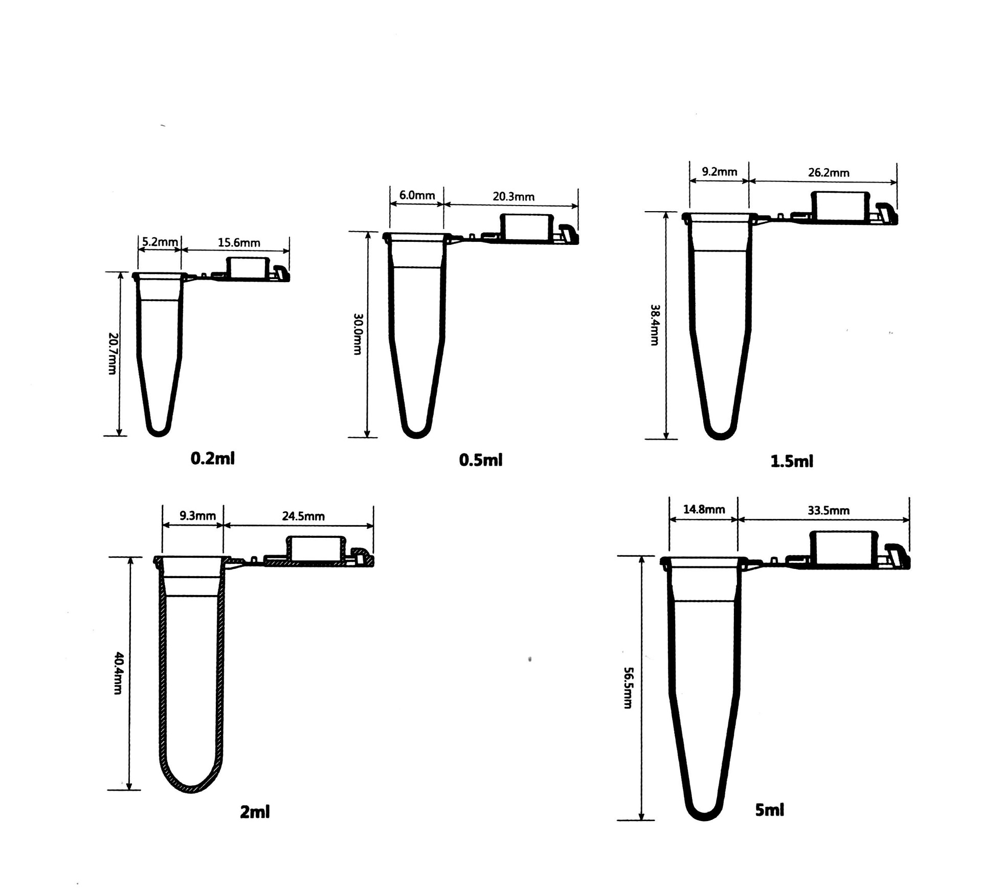Ống Ly Tâm (Eppendorf) Nắp Liền, Nhựa Trong Không Màu