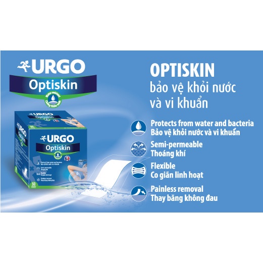 Băng Gạc Vô Trùng Bán Thấm Có Keo Urgo OPTISKIN