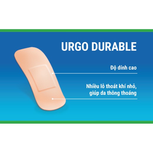 Băng Keo Cá Nhân Độ Dính Cao Urgo DURABLE
