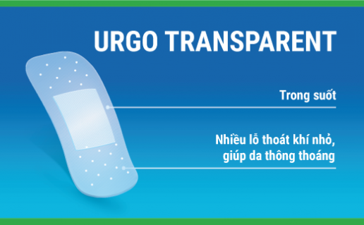 Băng Keo Cá Nhân Trong Suốt Urgo TRANSPARENT