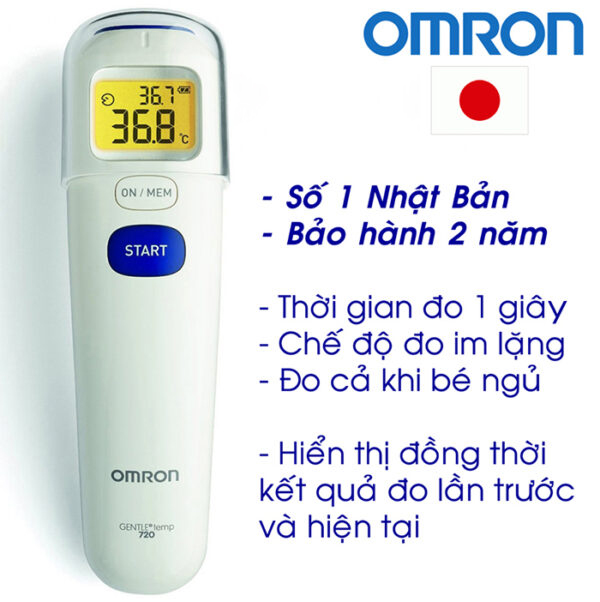 Nhiệt Kế Hồng Ngoại Đo Trán Omron MC720 (MC-720)