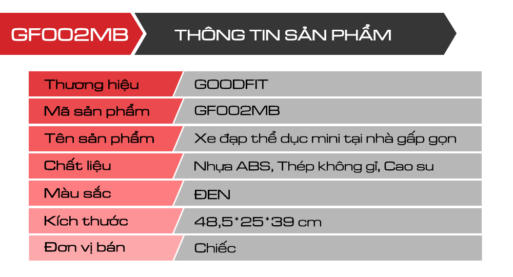 Bàn Đạp Tập Chân Màn Hình LCD GoodFit GF002MB