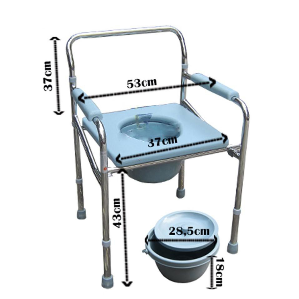 Ghế Bô Vệ Sinh Không Bánh Xe, Mặt Nhựa Vuông, Bô Tròn Lucass G-26 (G26)