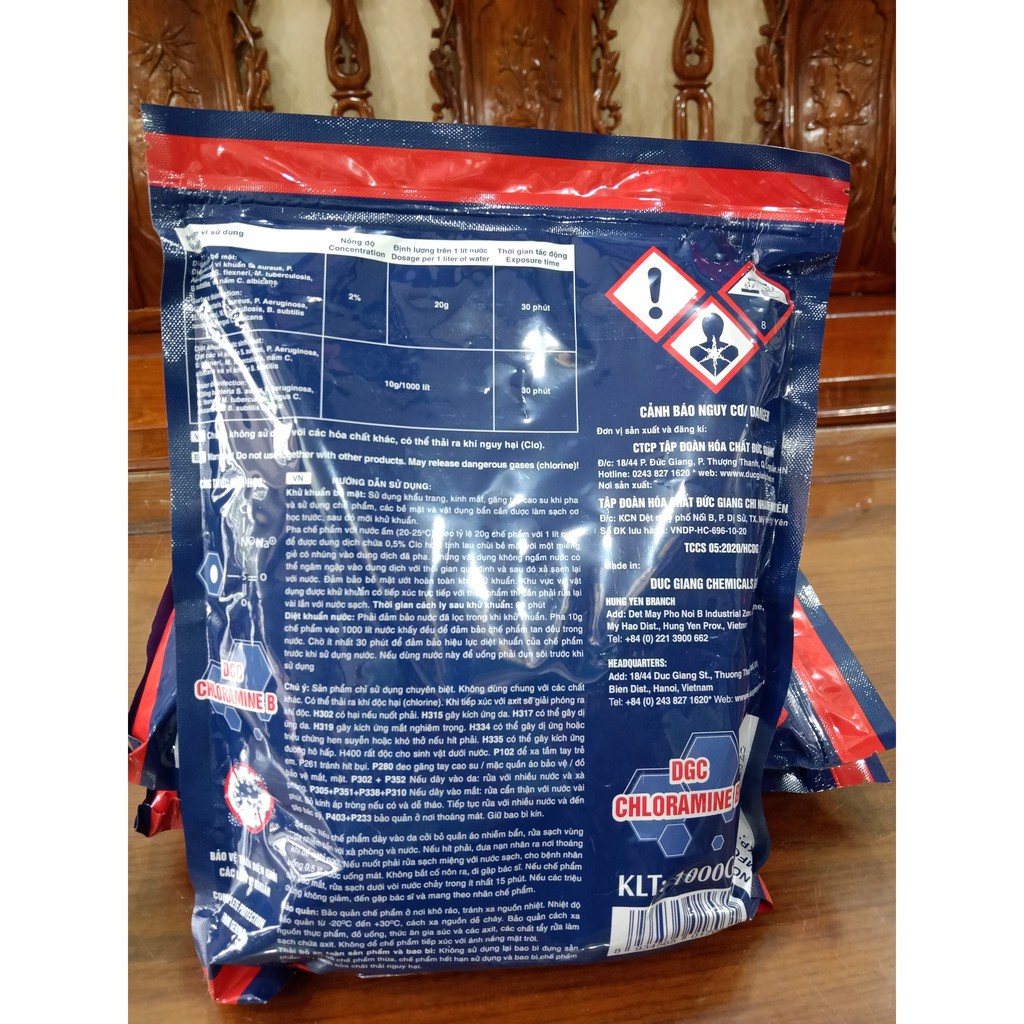 Bột Khử Trùng Diệt Khuẩn Cloramin B DGC Chloramine B