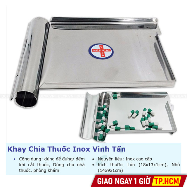 Khay Chia Thuốc Inox Vinh Tấn