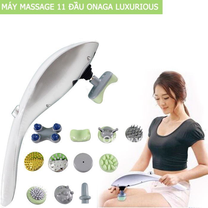 Máy Massage Cầm Tay Luxurious Massager (11 Đầu, Hồng Ngoại)