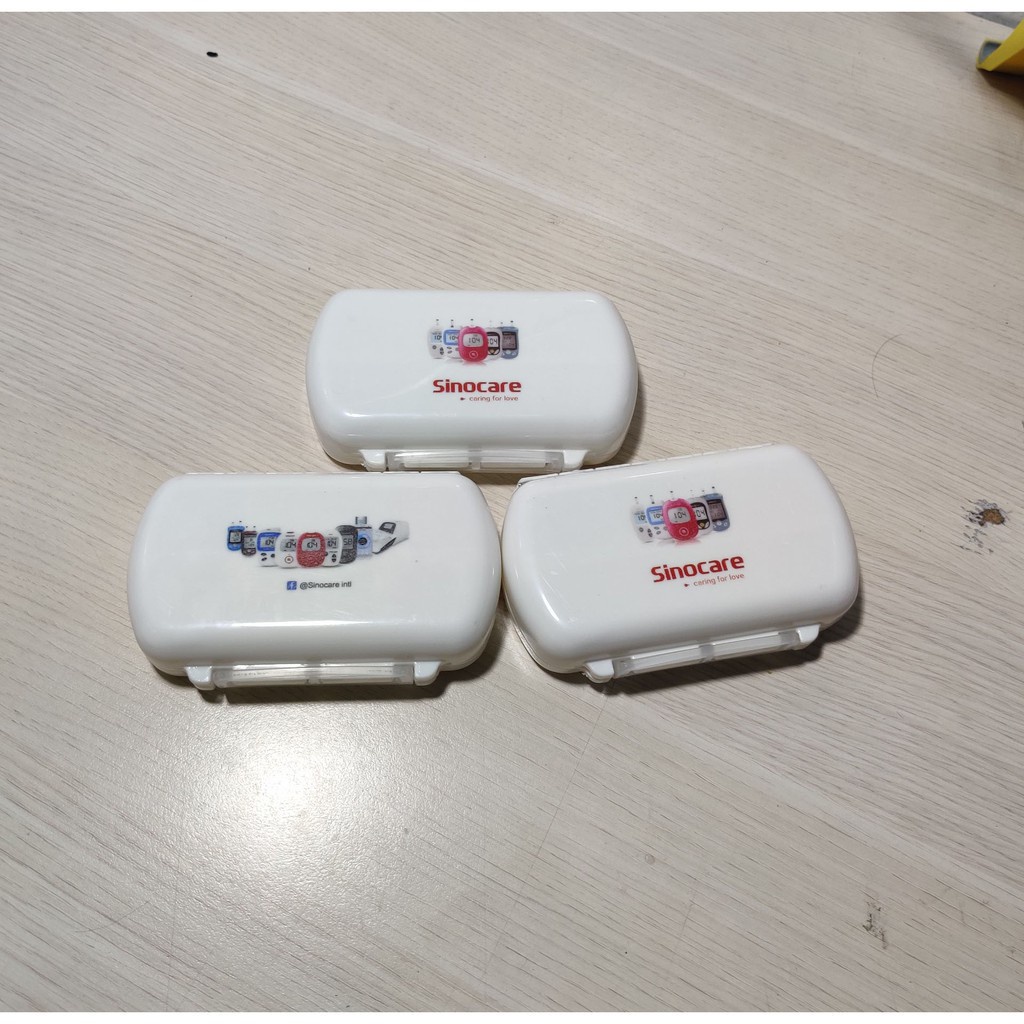 Hộp Chia Thuốc 6 Ngăn Sinocare, Chữ Nhật 6 Ngăn Nhựa Cao Cấp
