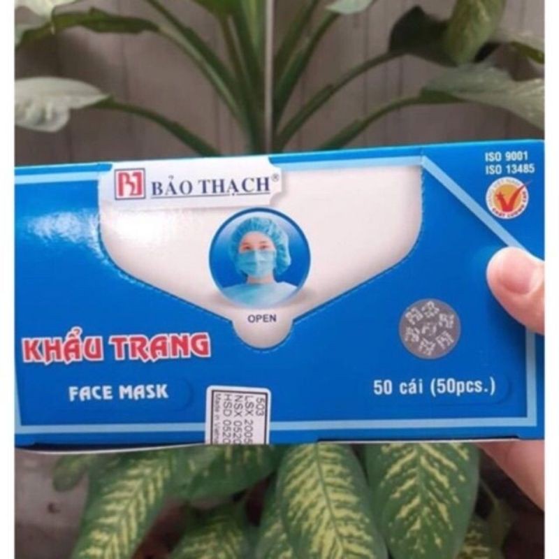 Khẩu Trang Y Tế Bảo Thạch (Hộp 50 Cái - 3 Lớp)