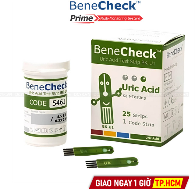 Que Thử Axit Uric (Gút) Benecheck Plus