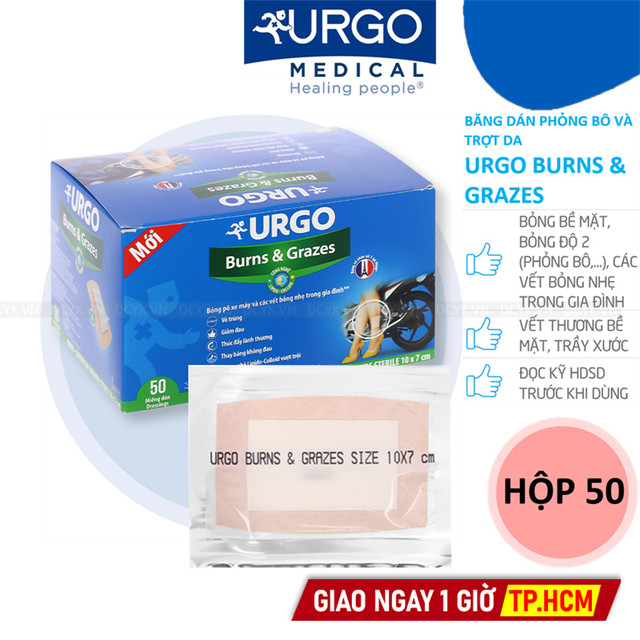 Băng Dán Phỏng Bô Và Trợt Da Urgo BURNS & GRAZES