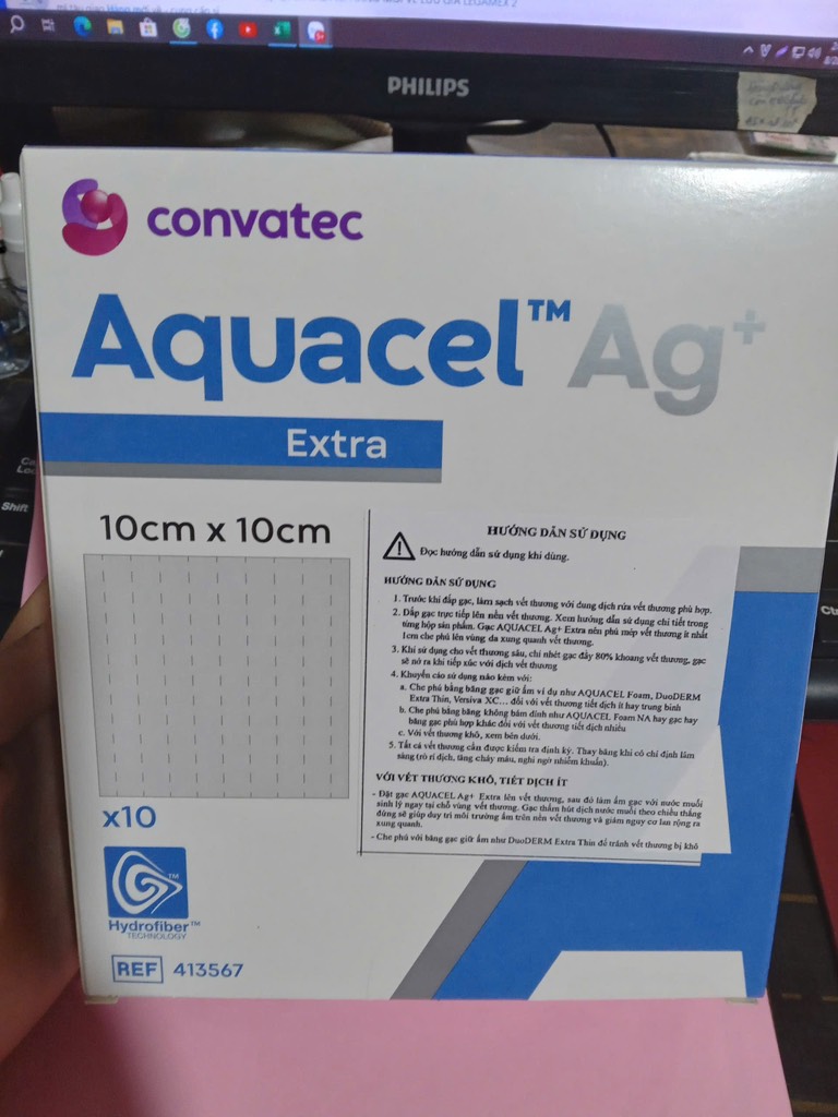 Gạc Đắp Vết Thương Kháng Khuẩn AQUACEL AG EXTRA