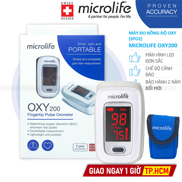 Máy Đo Nồng Độ Oxy (SPO2) Microlife OXY200 (OXY 200)