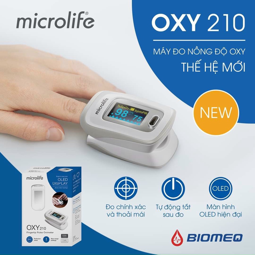 Máy Đo Nồng Độ Oxy (SPO2) Microlife OXY210 (OXY 210)