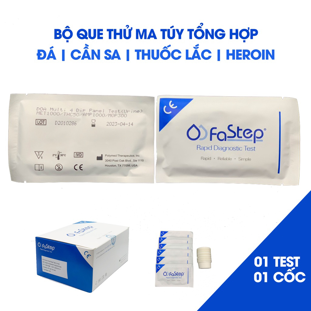 Bộ Kit Test Xét Nghiệm Nhanh Chất Gây Nghiện Bằng Nước Tiểu FASTEP