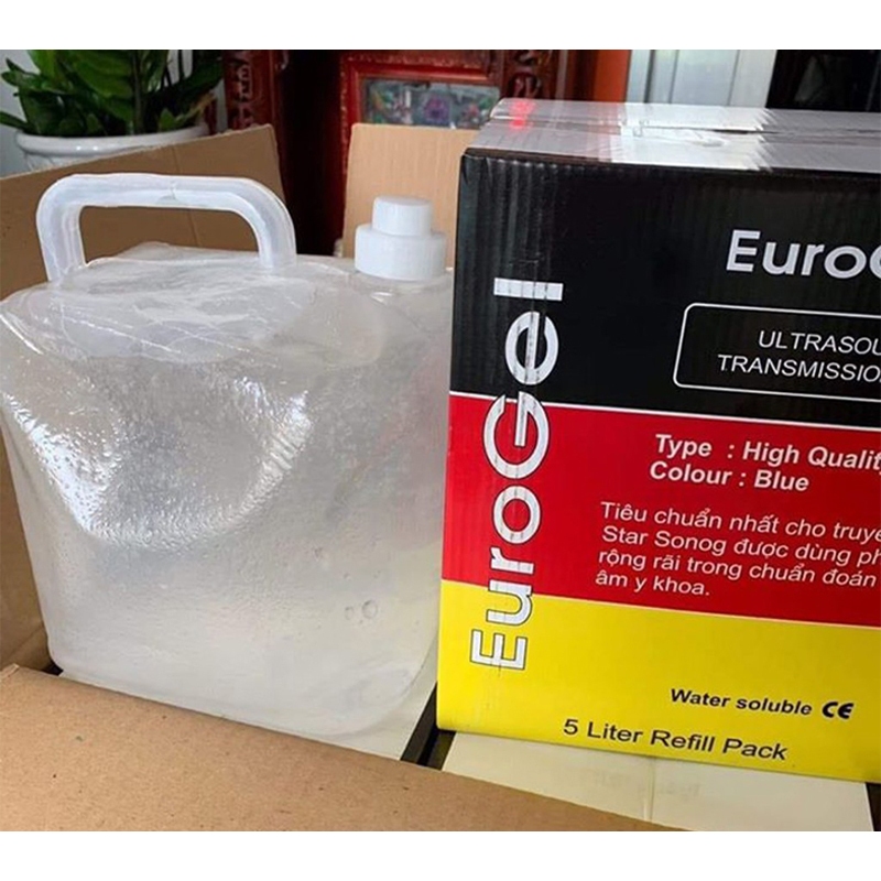 Gel Siêu Âm, Gel Lạnh Triệt Lông Euro Gel (Bình 5 Lít)