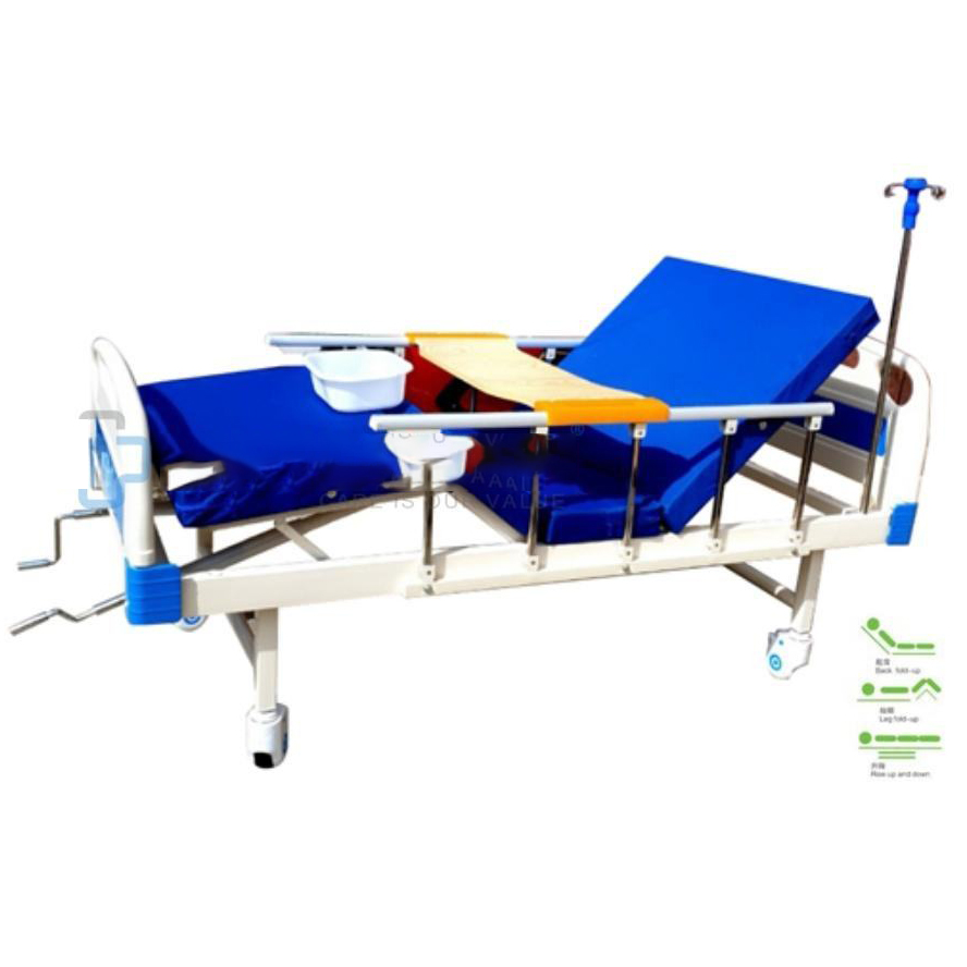 Giường Y Tế 2 Tay Quay, Có Bô Vệ Sinh NARITA A01-IV