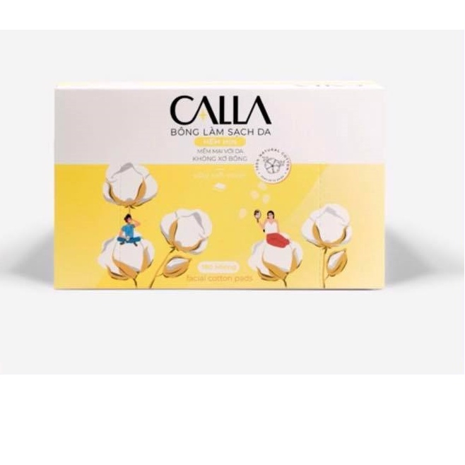 Bông Tẩy Trang Bông Bạch Tuyết Calla Mềm Mịn (Gói 180 Miếng)