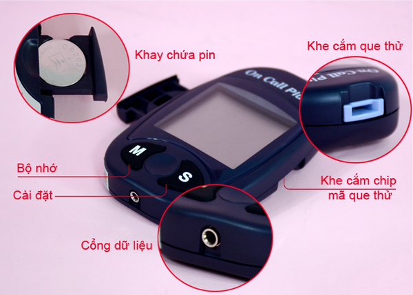 [TRỌN BỘ] Máy Đo Đường Huyết On-Call Plus (+ 25 Que, Kim, Cồn)