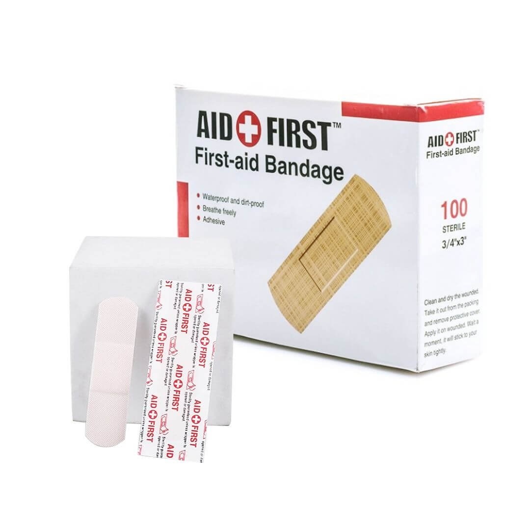 Băng Keo Cá Nhân AID FIRST 1 Kích Cỡ (Hộp 100 Miếng)