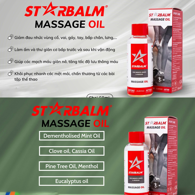 Dầu Xoa Bóp Starbalm Massage Oil