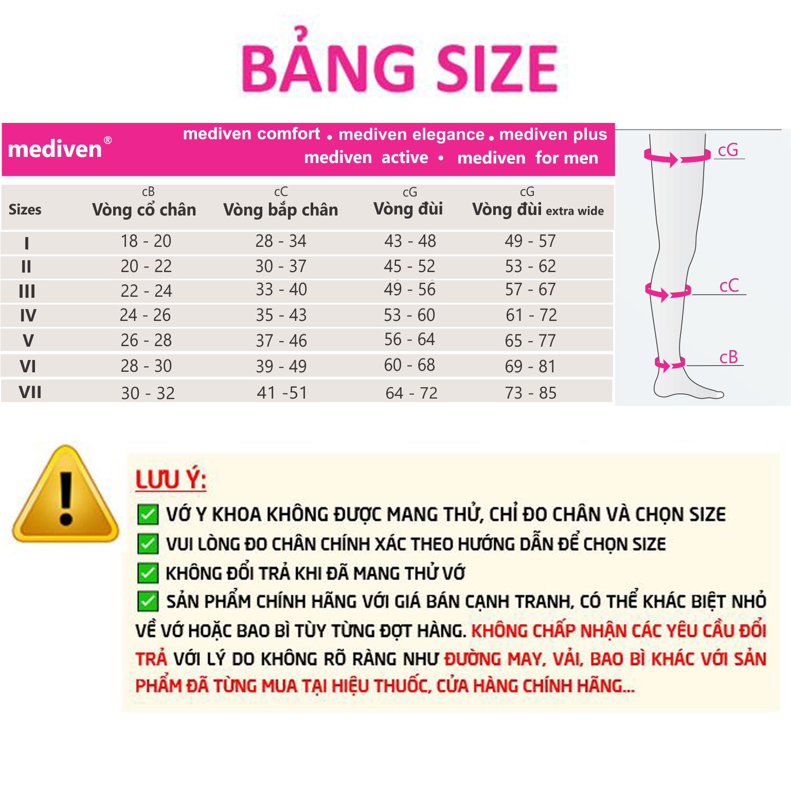 Vớ Y Khoa Chân Medi Mediven Comfort (Da, Hở Ngón)