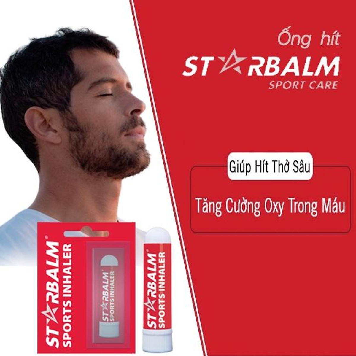 Ống Hít Thông Mũi Starbalm Sport Inhaler 1.1 gram (Hà Lan)