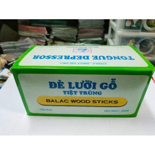 Que Đè Lưỡi Tiệt Trùng Balac Wood Sticks (Hộp 100)