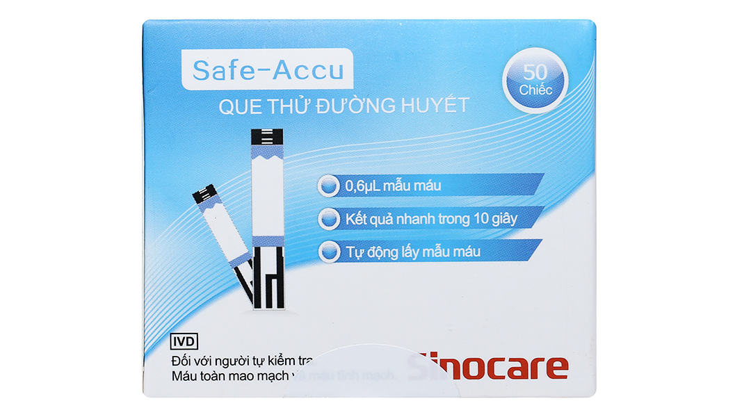 Que Thử Đường Huyết Sinocare Safe Accu