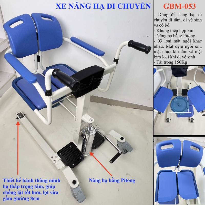 Xe Nâng Hạ Di Chuyển Bệnh Nhân Đa Năng GBM-053