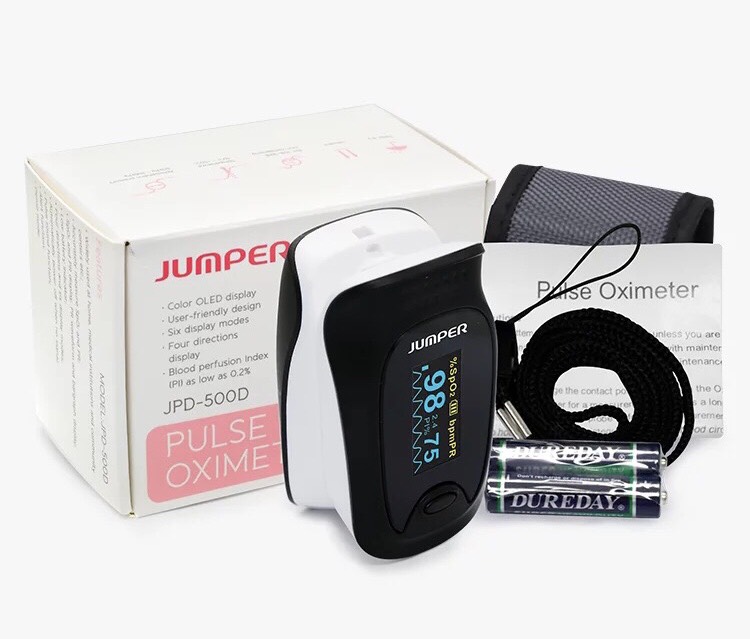 Máy Đo Nồng Độ Oxy SPO2 Và Nhịp Tim JUMPER JPD-500D OLED (Xoay 4 chiều)