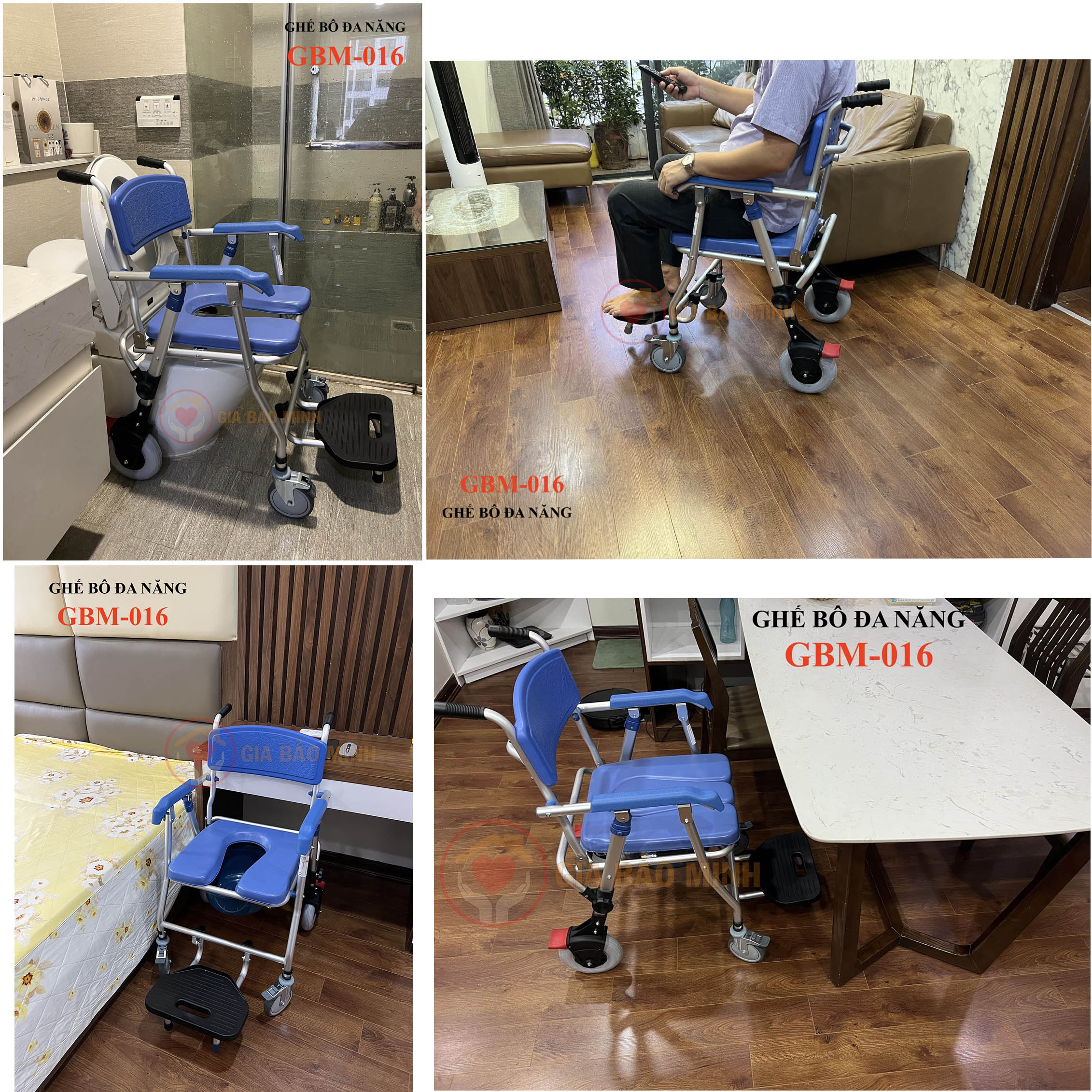 Ghế Bô Vệ Sinh Cao Cấp Đa Chức Năng, Có Thể Gấp Gọn GBM-016