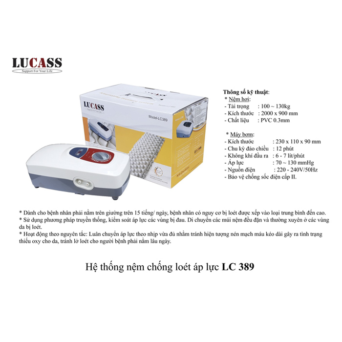 Nệm Hơi Chống Loét Lucass LC 389 (LC-389)
