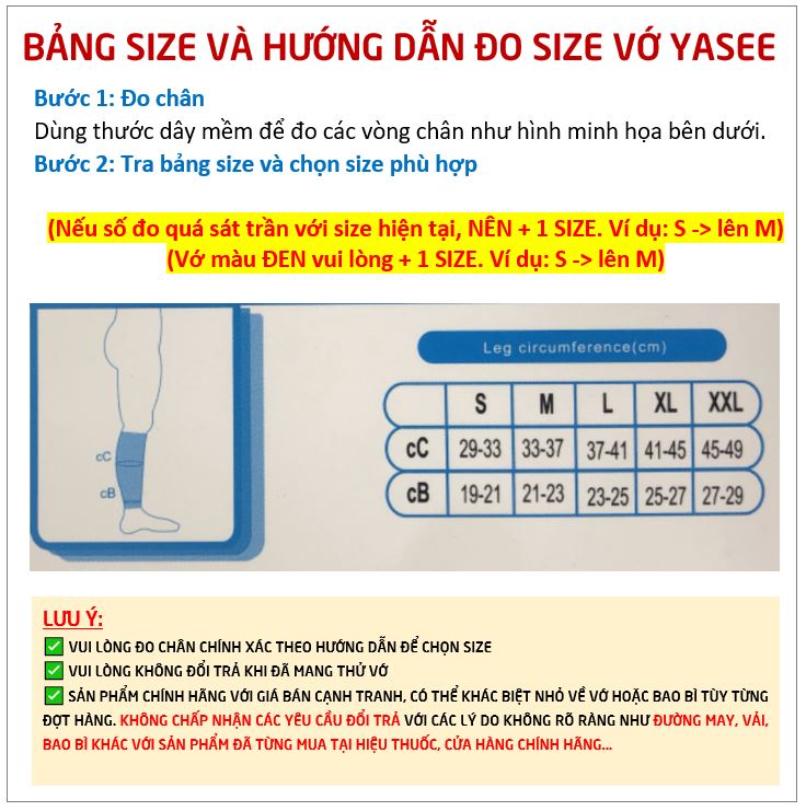 Vớ Y Khoa Bắp Chân Yasee (Màu Đen)