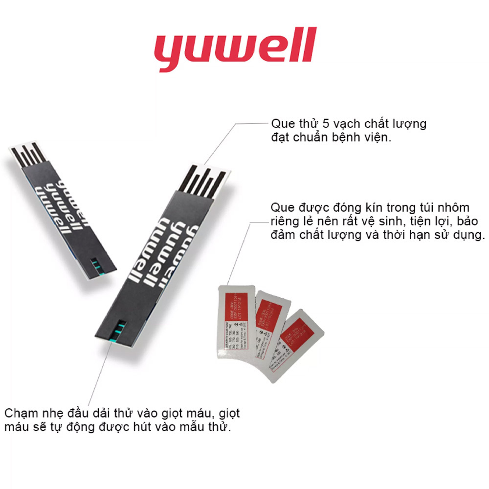 Que Thử Đường Huyết Yuwell Y330