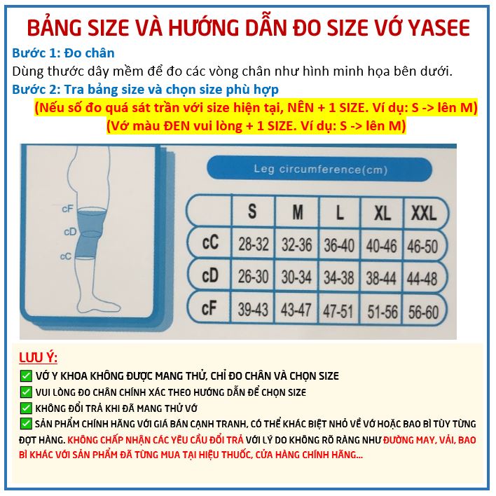 Vớ Y Khoa Đầu Gối Yasee (Màu Da) (Hộp 1 Chiếc)