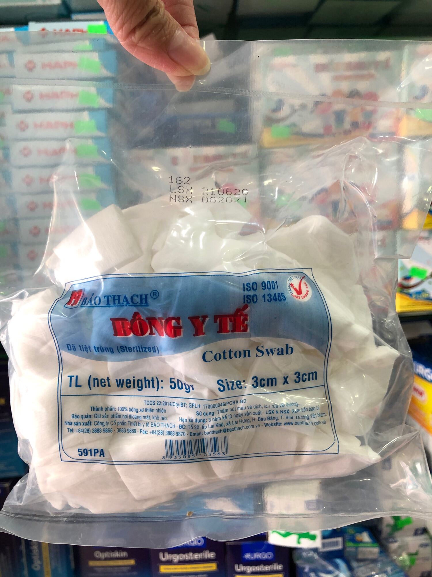 Bông Gòn Cắt (Gòn Vuông) Bảo Thạch (Bịch nhỏ)