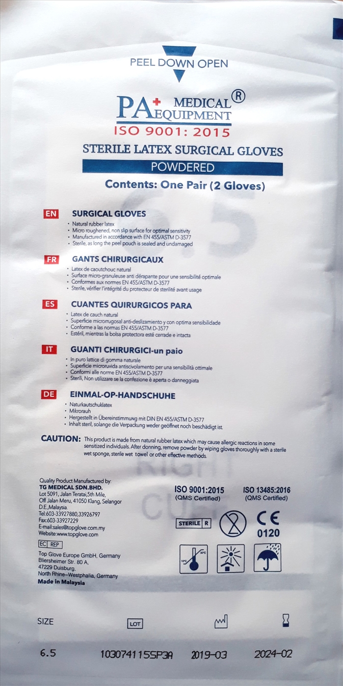 Găng Tay Tiệt Trùng Có Bột PA Medical (1 Đôi)