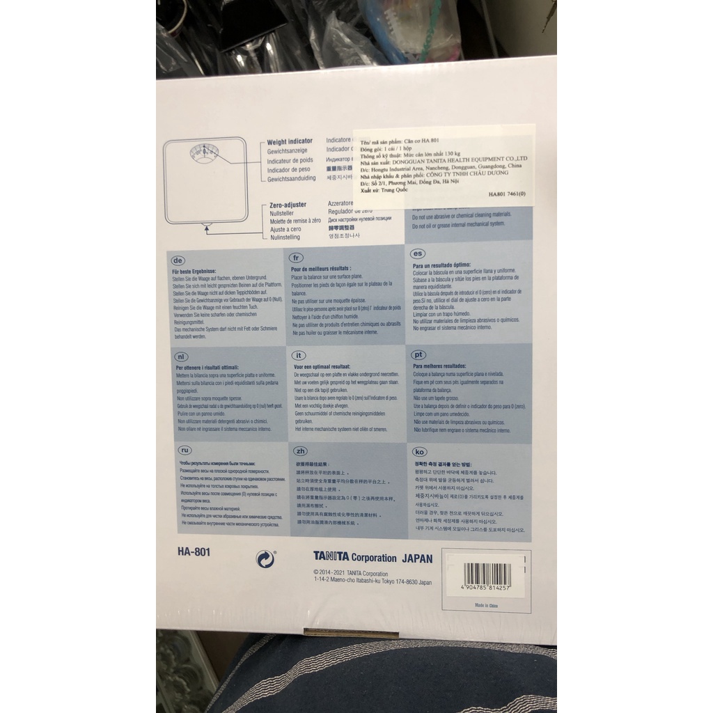 Cân Sức Khoẻ Cơ Học Tanita HA-801 (130 Kg)