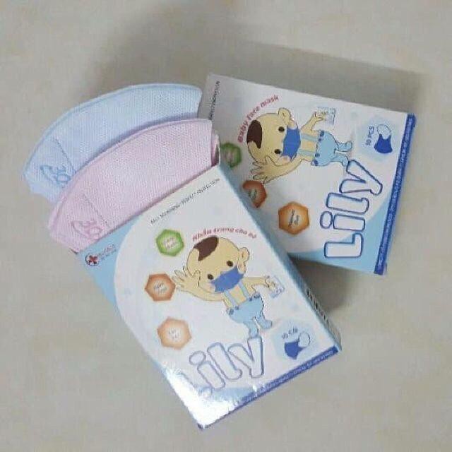 Khẩu Trang 3D Em Bé Lily Liworldco (Hộp 10 cái)