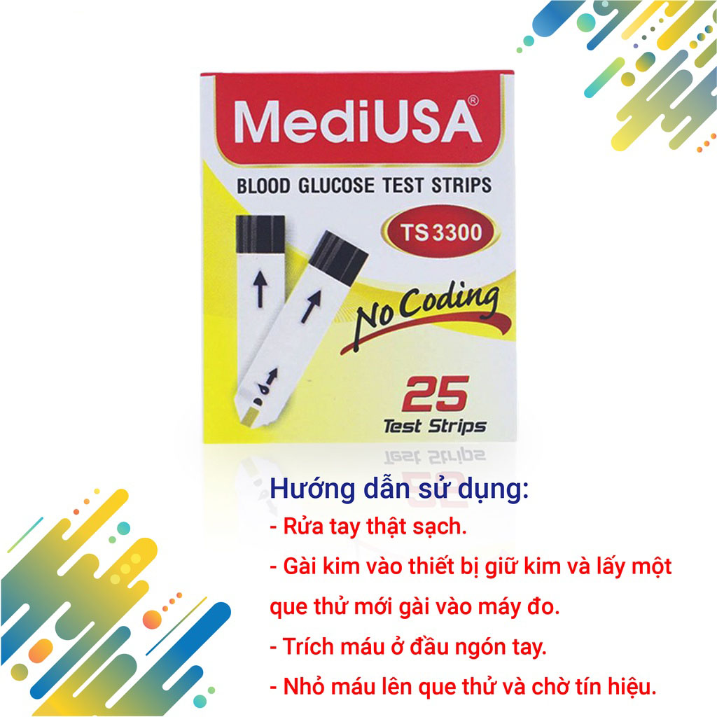 Que Thử Đường Huyết MediUSA TS3300